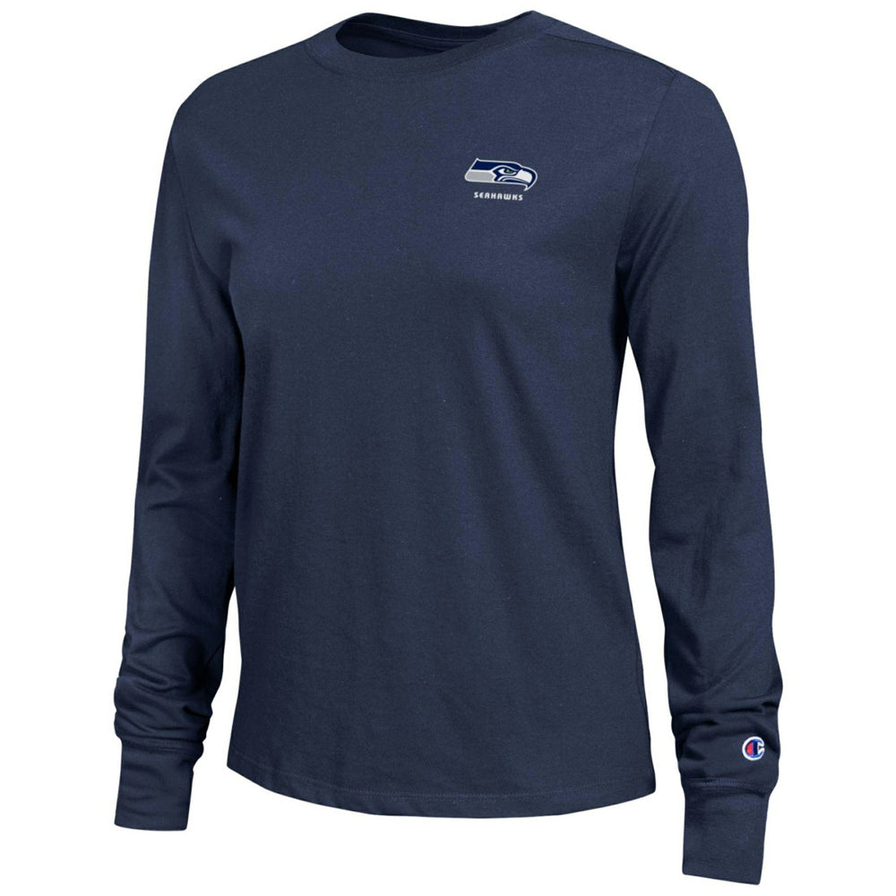 Seattle Seahawks Champion Women's Core Long-Sleeve T-Shirt - College Navy T-shirts