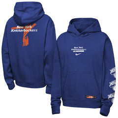 New York Knicks Youth Courtside Club Premiere Hoodie Blue - Nike
