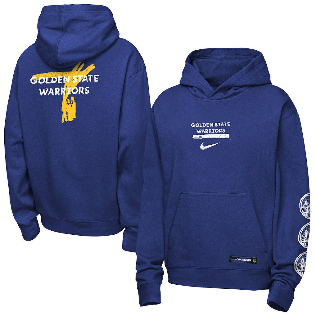Golden State Warriors Youth Courtside Club Premiere Hoodie Royal - Nike