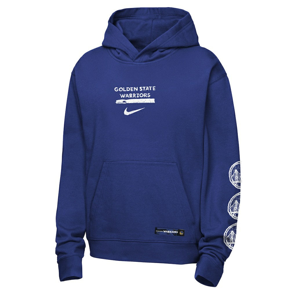 Golden State Warriors Youth Courtside Club Premiere Hoodie Royal - Nike