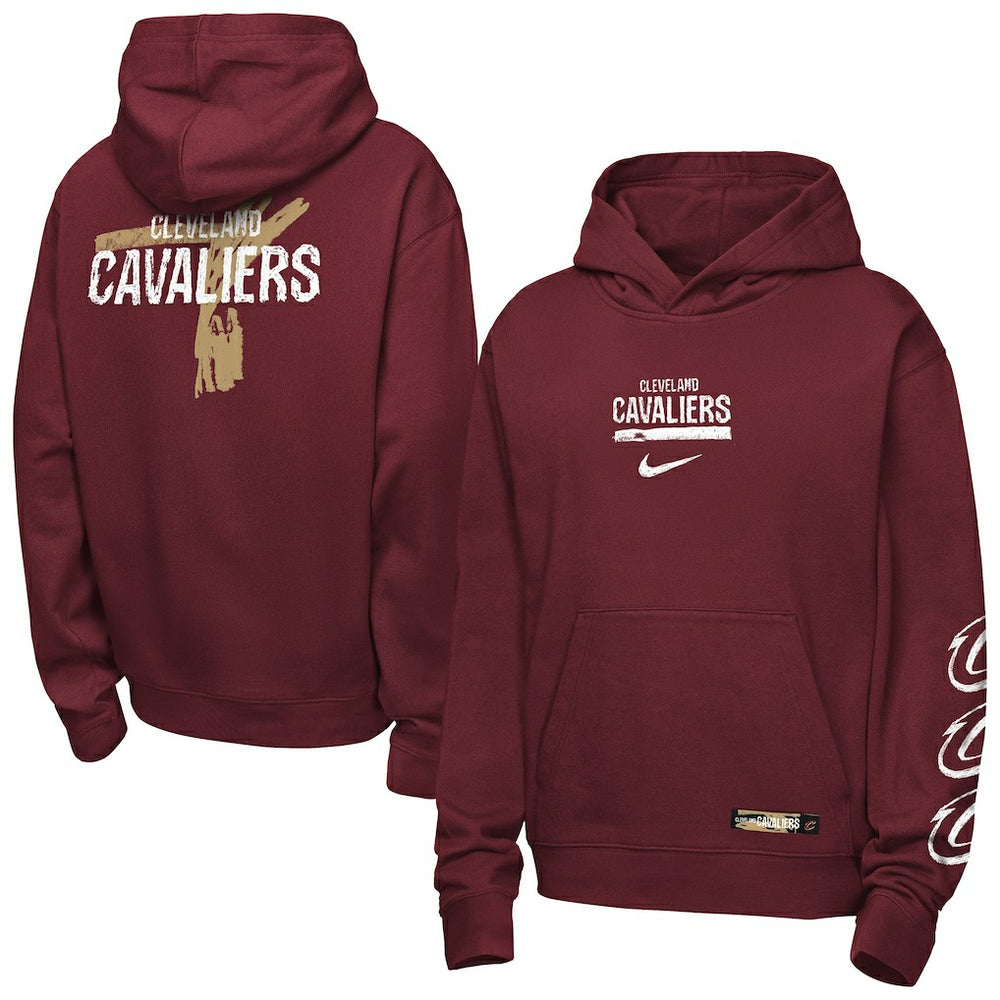 Cleveland Cavaliers Youth Courtside Club Premiere Hoodie Wine - Nike