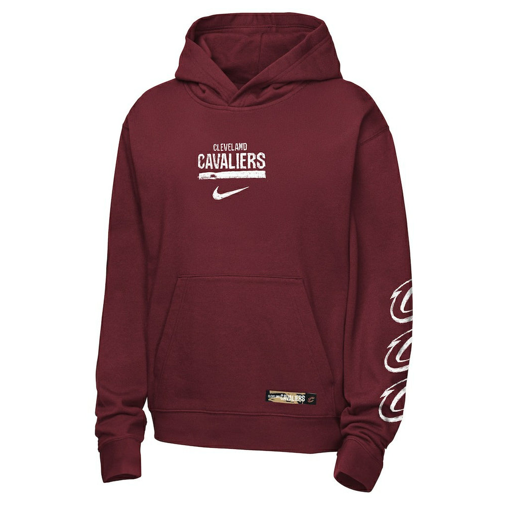 Cleveland Cavaliers Youth Courtside Club Premiere Hoodie Wine - Nike