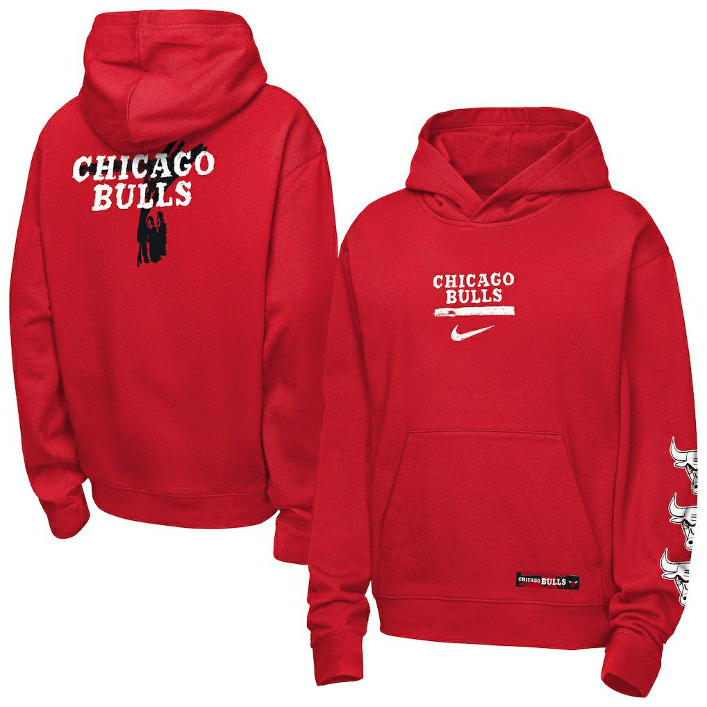 Chicago Bulls Youth Courtside Club Premiere Hoodie Red - Nike