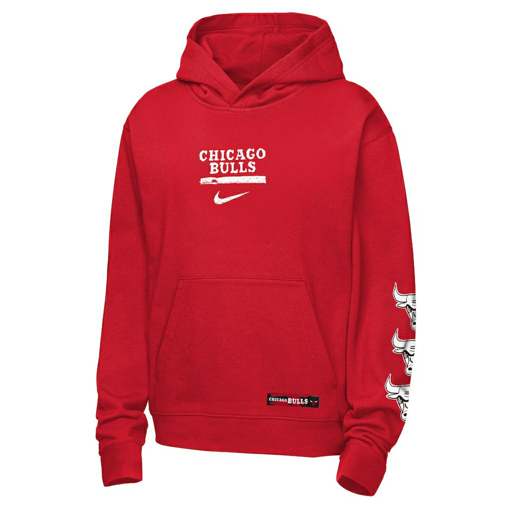 Chicago Bulls Youth Courtside Club Premiere Hoodie Red - Nike