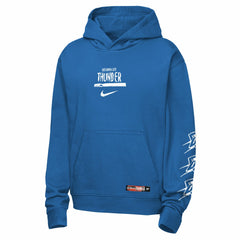 Oklahoma City Thunder Youth Courtside Club Premiere Hoodie Blue - Nike
