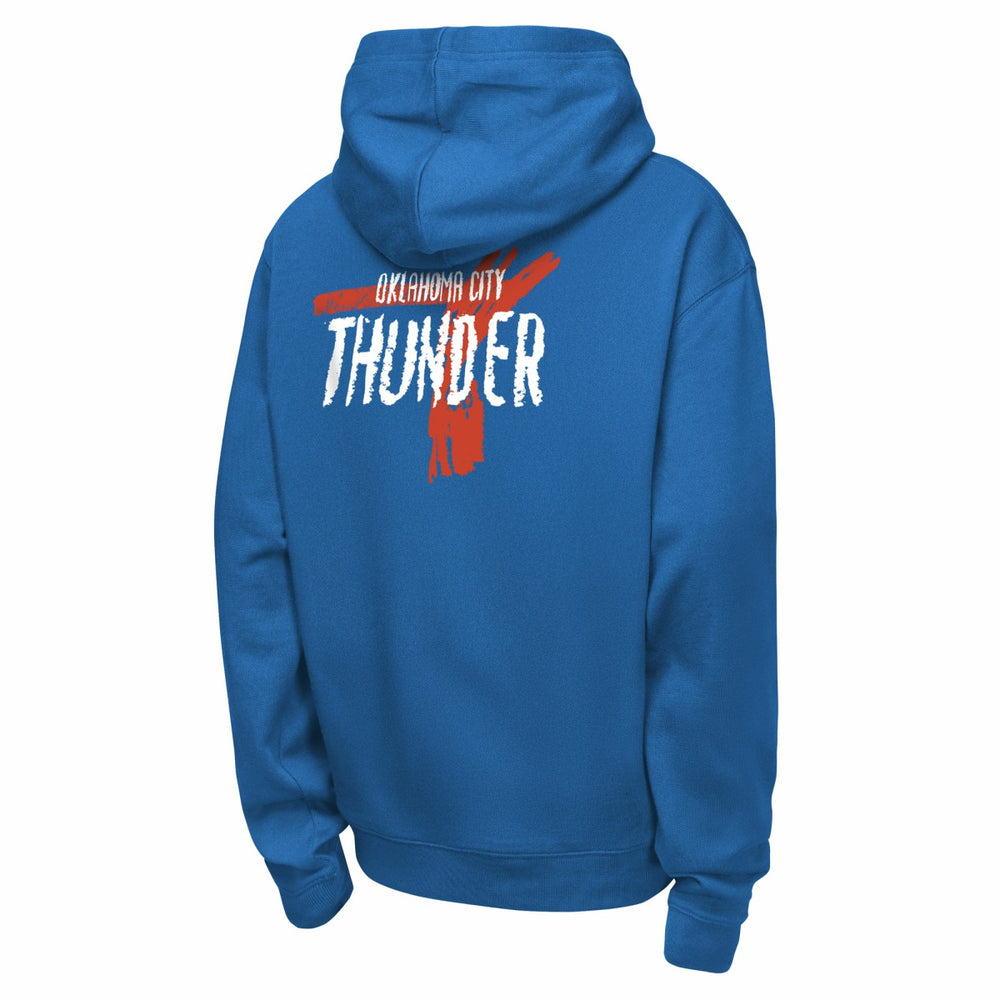 Oklahoma City Thunder Youth Courtside Club Premiere Hoodie Blue - Nike
