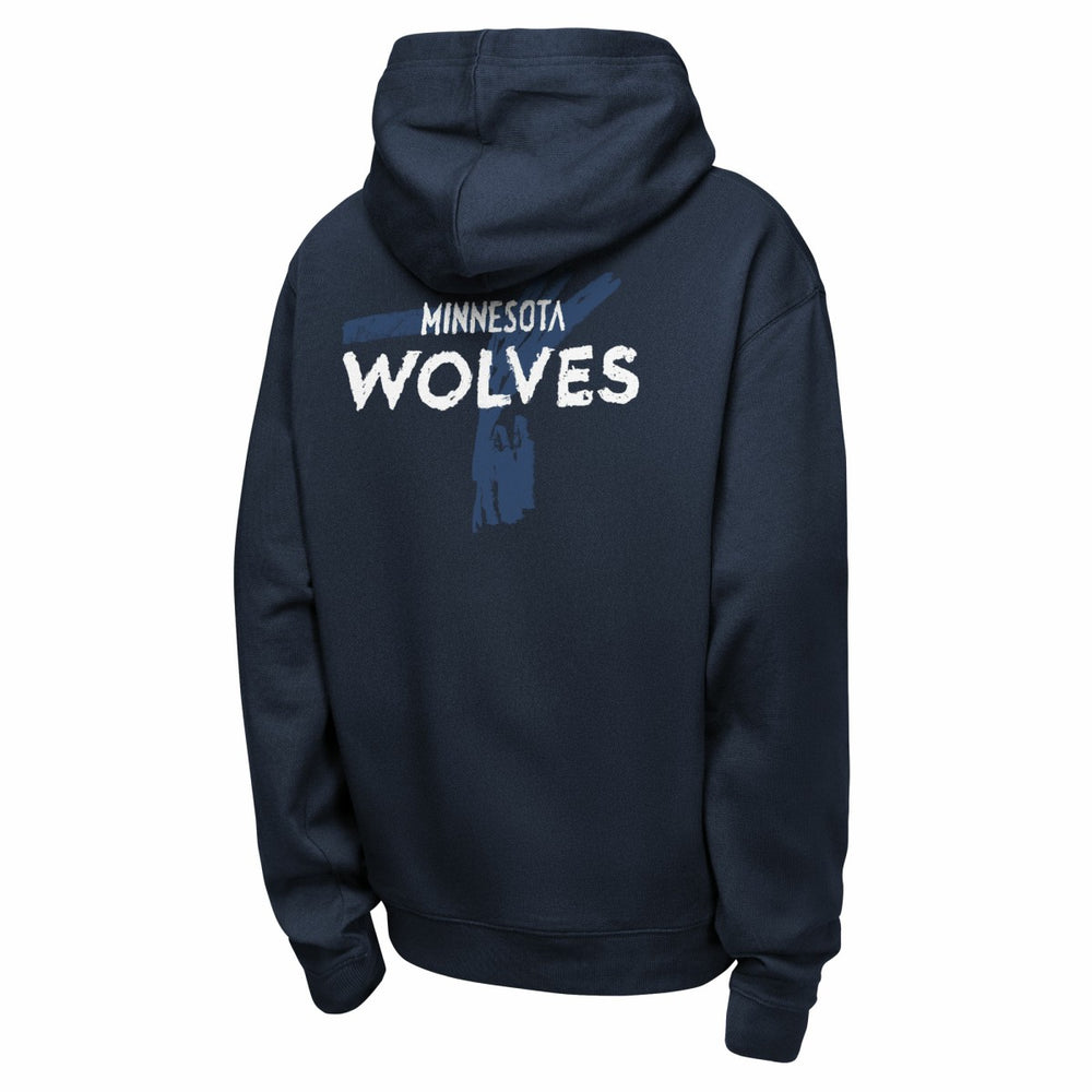 Minnesota Timberwolves Youth Courtside Club Premiere Hoodie Navy - Nike