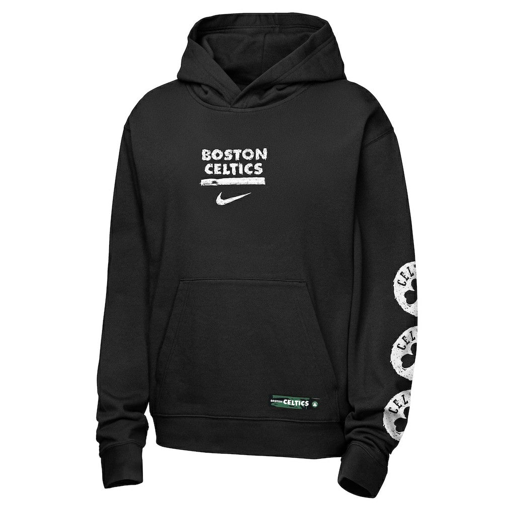 Boston Celtics Youth Courtside Club Premiere Hoodie Black - Nike