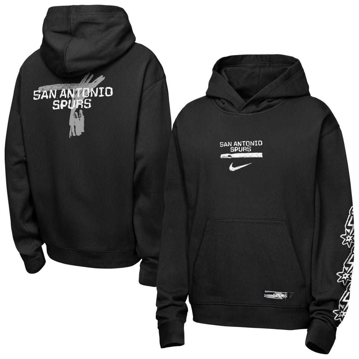 San Antonio Spurs Youth Courtside Club Premiere Hoodie Black - Nike