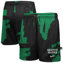 Boston Celtics Youth Courtside Pro Shot Dri-FIT Mesh Practice Shorts Black/Kelly Green - Nike outlet