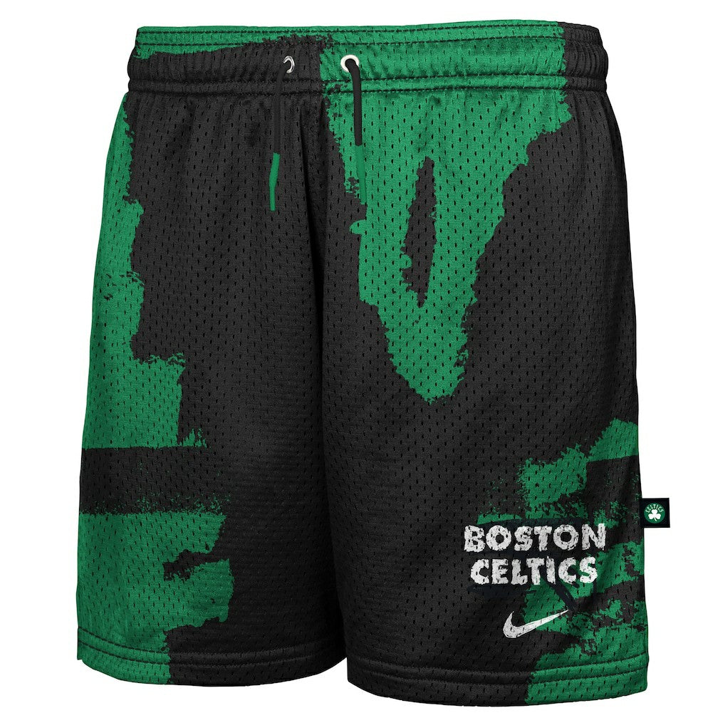 Boston Celtics Youth Courtside Pro Shot Dri-FIT Mesh Practice Shorts Black/Kelly Green - Nike outlet