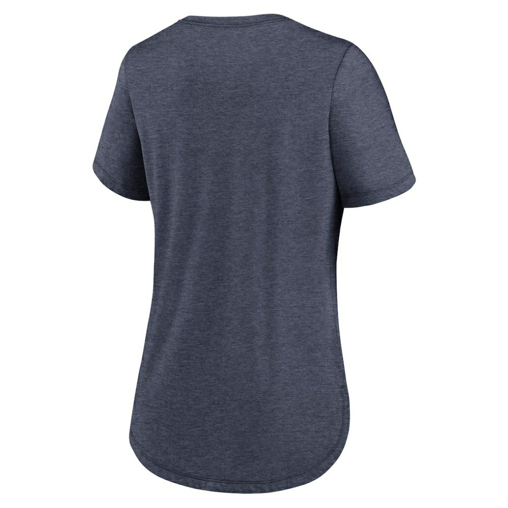 Minnesota Twins Nike Women's Arched Tri-Blend T-Shirt - Heather Navy T-shirts