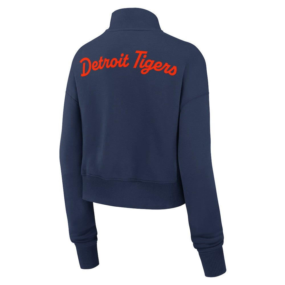 Detroit Tigers Nike Women's Primetime Phoenix Fleece Half-Zip Sweatshirt - Navy Sweatshirts