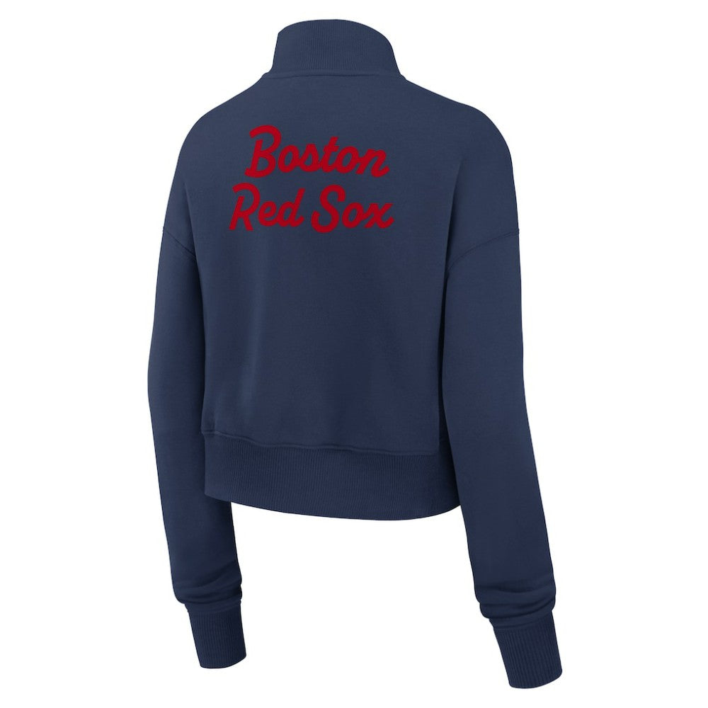 Boston Red Sox Nike Women's Primetime Phoenix Fleece Half-Zip Sweatshirt - Navy Sweatshirts
