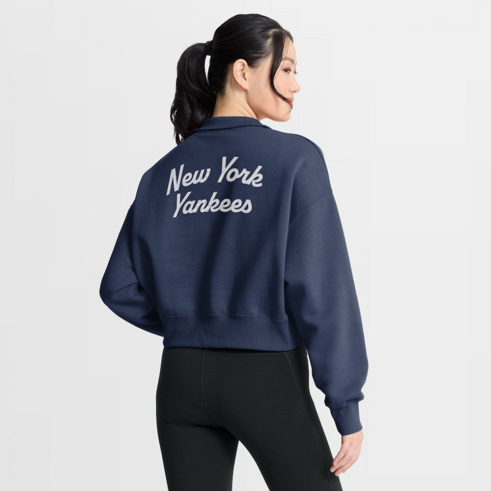 New York Yankees Nike Women's Primetime Phoenix Fleece Half-Zip Sweatshirt - Navy Sweatshirts