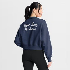 New York Yankees Nike Women's Primetime Phoenix Fleece Half-Zip Sweatshirt - Navy Sweatshirts