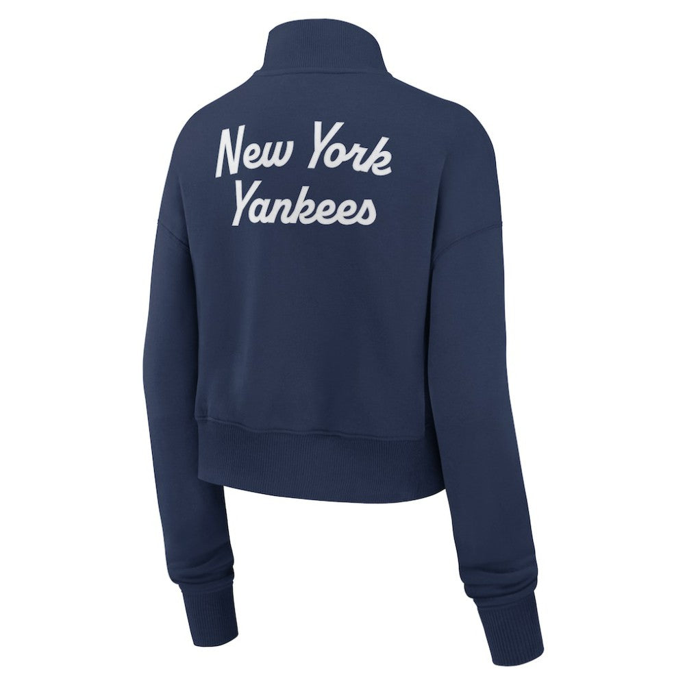 New York Yankees Nike Women's Primetime Phoenix Fleece Half-Zip Sweatshirt - Navy Sweatshirts