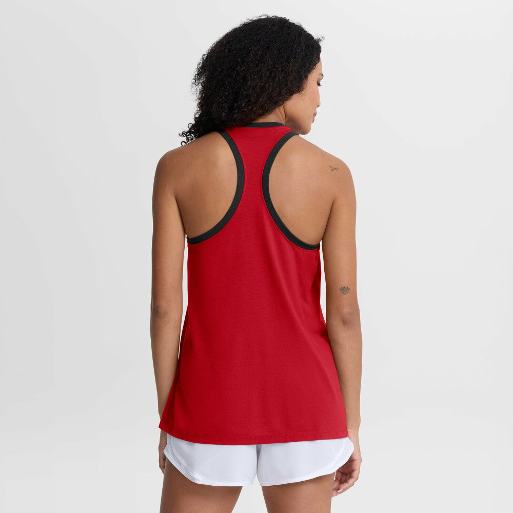 Cincinnati Reds Nike Women's Tri-Blend Dri-FIT Racerback Tank Top - Red Tanks