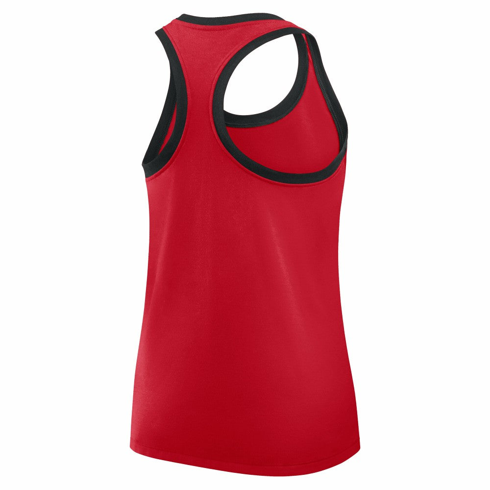 Cincinnati Reds Nike Women's Tri-Blend Dri-FIT Racerback Tank Top - Red Tanks