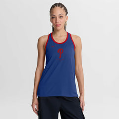 Philadelphia Phillies Nike Women's Tri-Blend Dri-FIT Racerback Tank Top - Royal Tanks