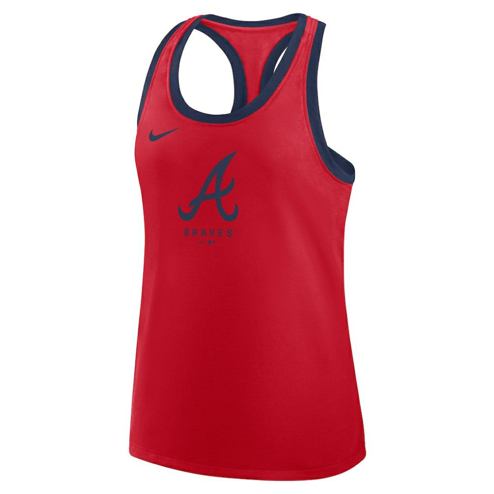Atlanta Braves Nike Women's Tri-Blend Dri-FIT Racerback Tank Top - Red Tanks