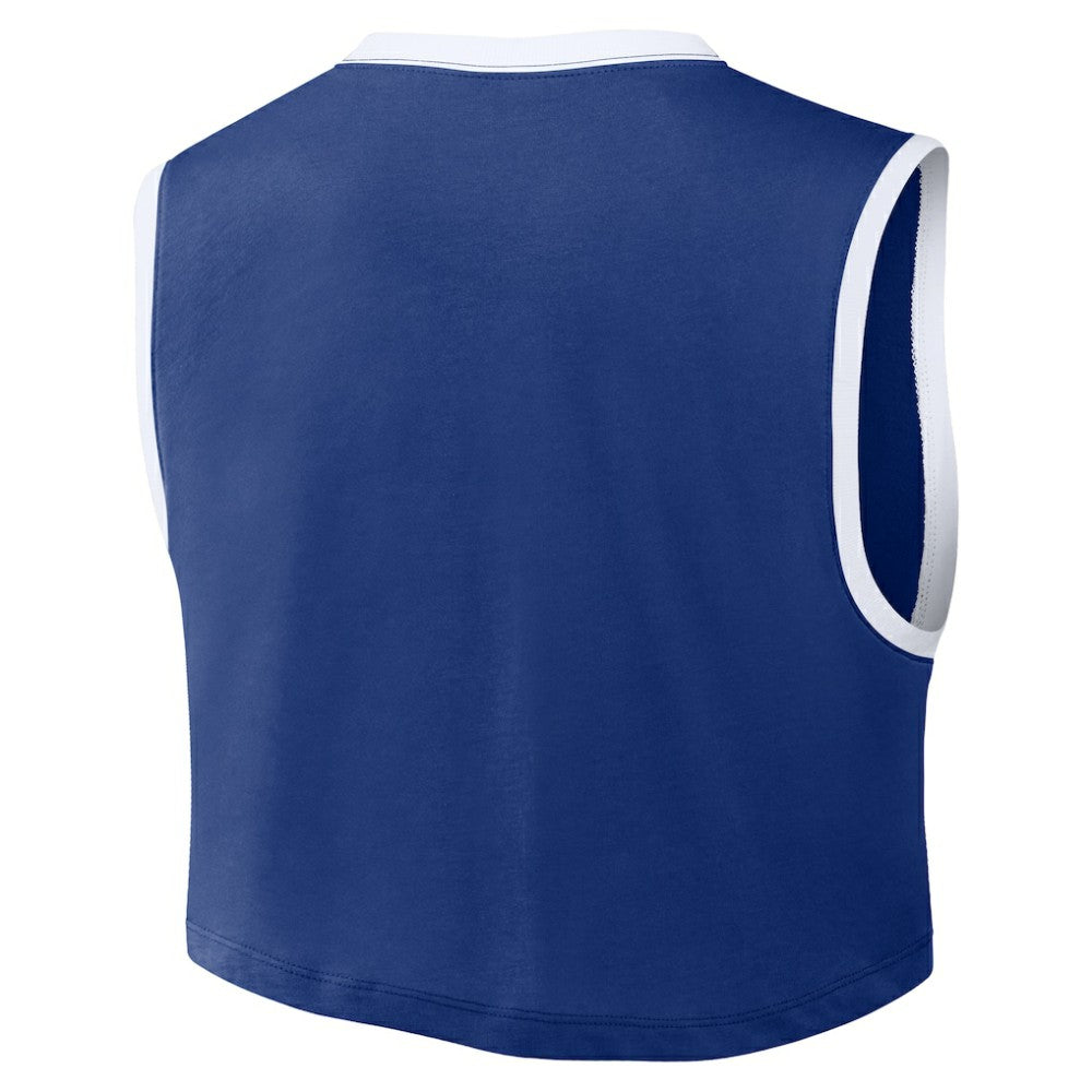 Chicago Cubs Nike Women's Primetime Loose Dri-FIT Cropped Tank Top - Royal Tanks
