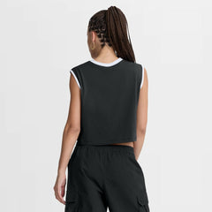 Los Angeles Dodgers Nike Women's Primetime Loose Dri-FIT Cropped Tank Top - Black Tanks
