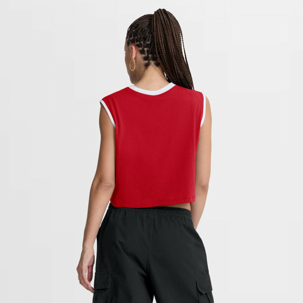 Philadelphia Phillies Nike Women's Primetime Loose Dri-FIT Cropped Tank Top - Red Tanks