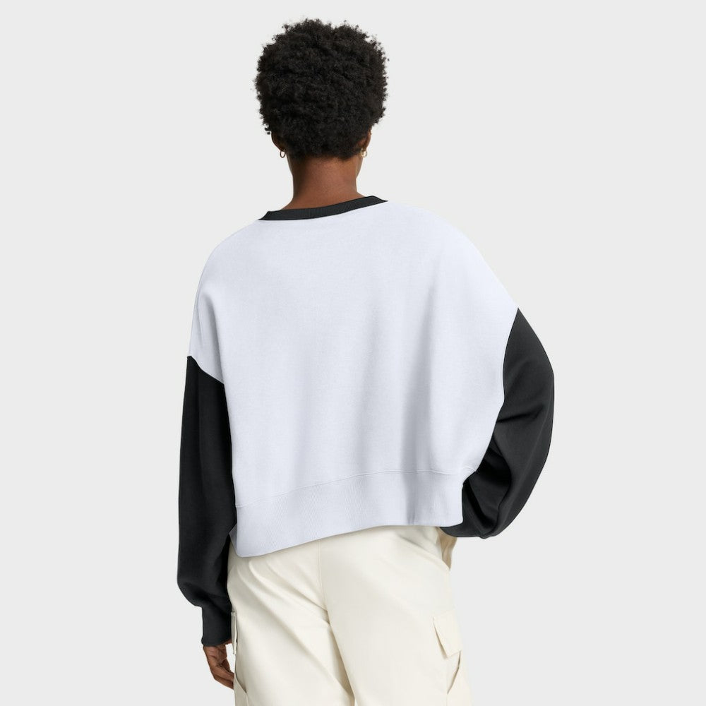 Baltimore Orioles Nike Women's Oversized High Hip Fleece Sweatshirt - White/Black Sweatshirts