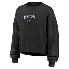 New York Yankees Nike Women's Oversized Primetime Sweatshirt - Black Sweatshirts