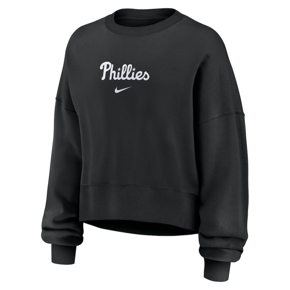 Philadelphia Phillies Nike Women's Oversized Primetime Sweatshirt - Black Sweatshirts