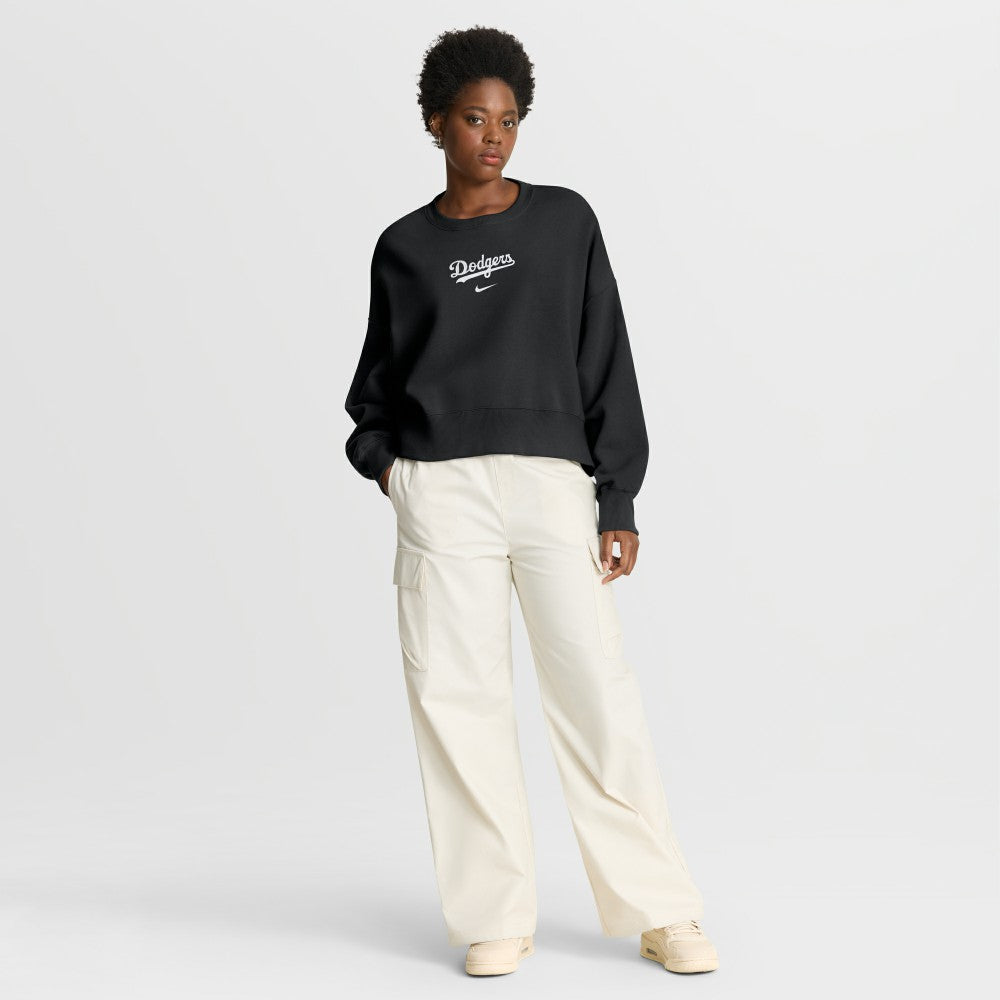Los Angeles Dodgers Nike Women's Oversized Primetime Sweatshirt - Black Sweatshirts
