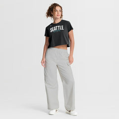 Seattle Mariners Nike Women's Mod Cropped T-Shirt - Black T-shirts