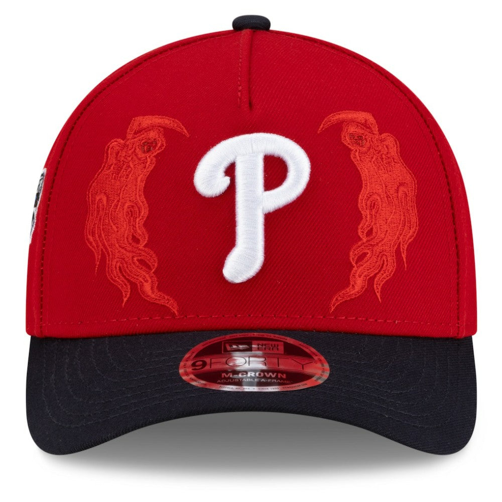 Philadelphia Phillies New Era x Warren Lotas 9FORTY A-Frame M-Crown Adjustable Hat - Red/Navy Hats