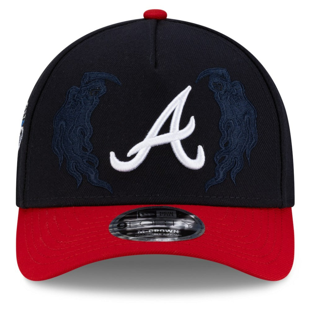 Atlanta Braves New Era x Warren Lotas 9FORTY A-Frame M-Crown Adjustable Hat - Navy/Red Hats