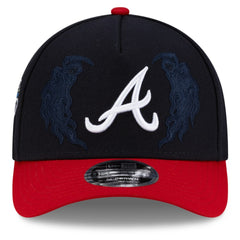 Atlanta Braves New Era x Warren Lotas 9FORTY A-Frame M-Crown Adjustable Hat - Navy/Red Hats
