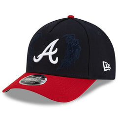 Atlanta Braves New Era x Warren Lotas 9FORTY A-Frame M-Crown Adjustable Hat - Navy/Red Hats