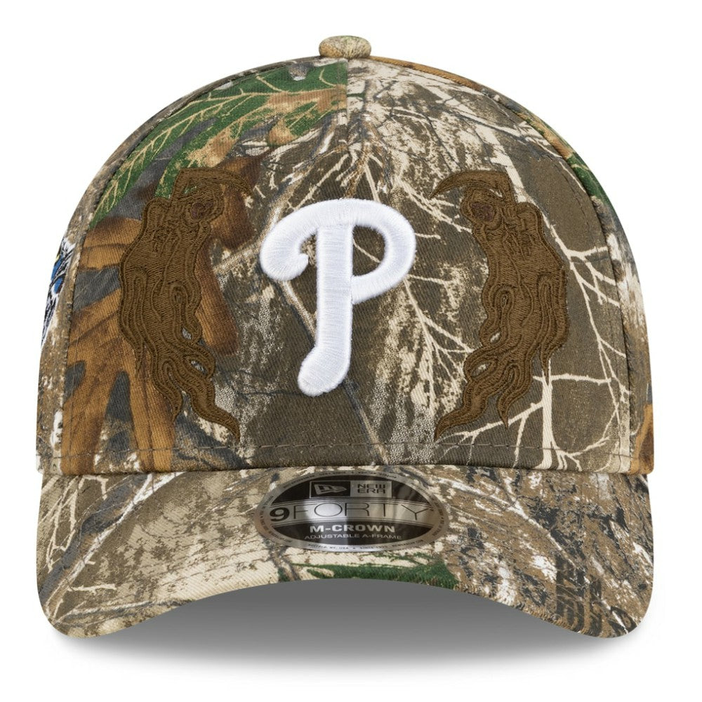 Philadelphia Phillies New Era x Warren Lotas Realtree 9FORTY A-Frame M-Crown Adjustable Hat - Camo Hats