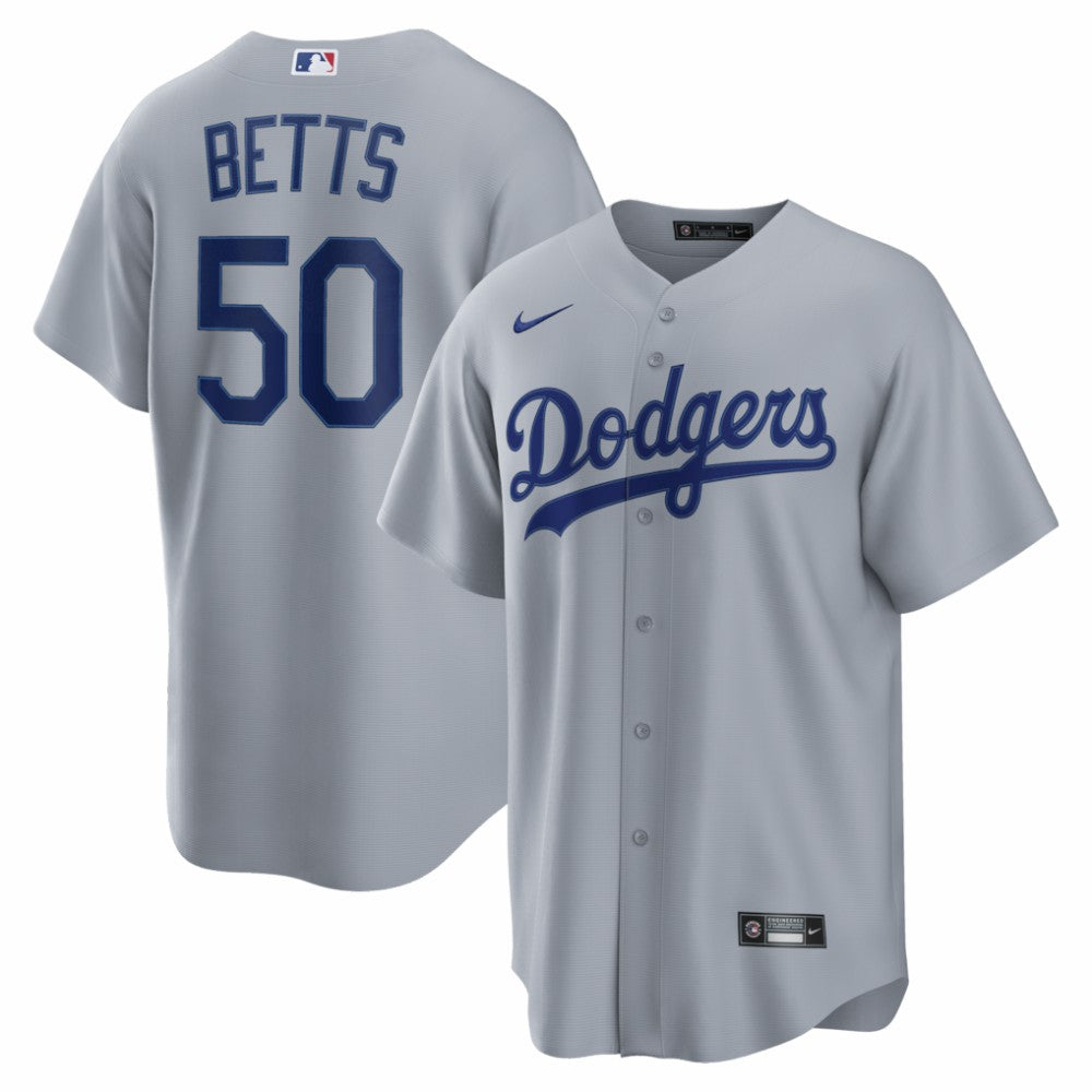 Mookie Betts Los Angeles Dodgers Nike Road Replica Jersey - Gray Jerseys