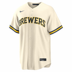 Jackson Chourio Milwaukee Brewers Nike Home Replica Jersey - Cream Jerseys
