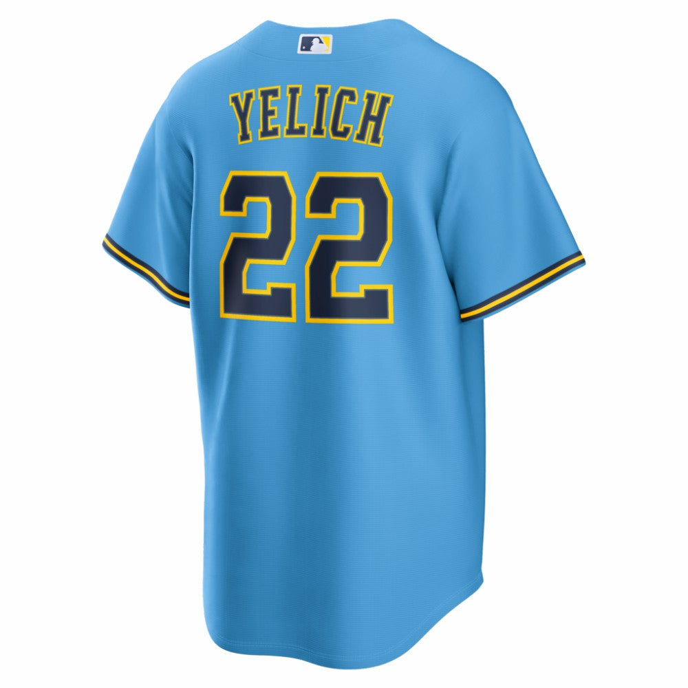 Christian Yelich Milwaukee Brewers Nike Road Replica Jersey - Light Blue Jerseys