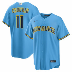 Jackson Chourio Milwaukee Brewers Nike Road Replica Jersey - Light Blue Jerseys