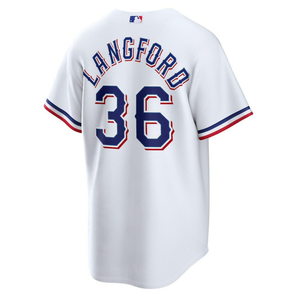 Wyatt Langford Texas Rangers Nike Home Replica Jersey - White Jerseys