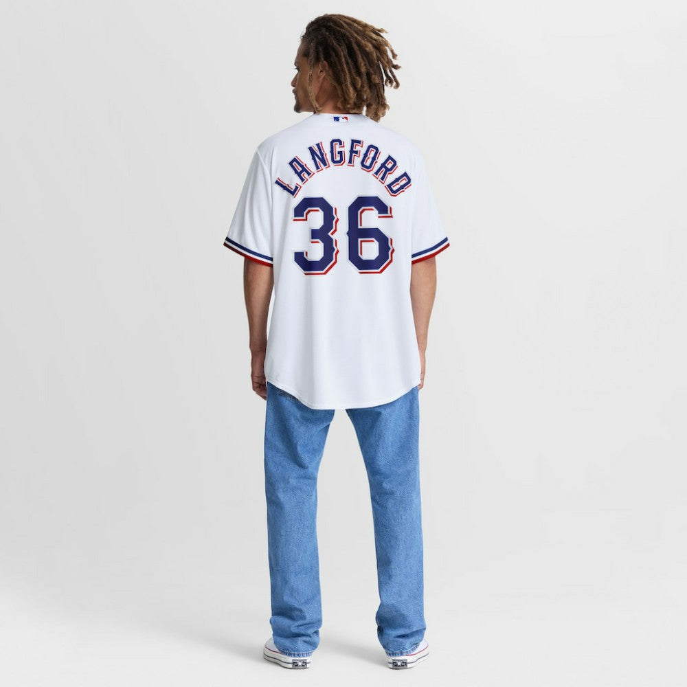 Wyatt Langford Texas Rangers Nike Home Replica Jersey - White Jerseys