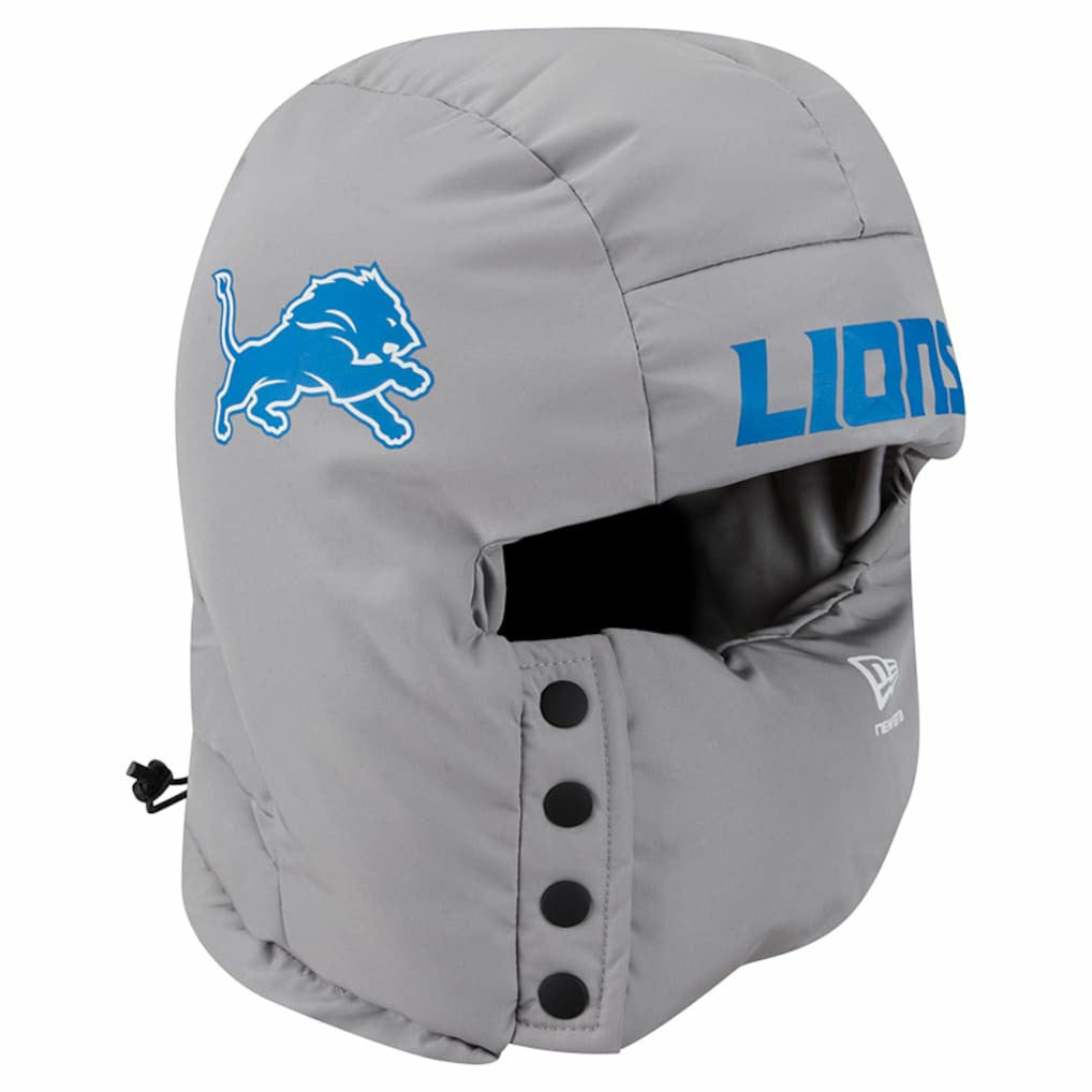Detroit Lions New Era Puffer Balaclava - Gray