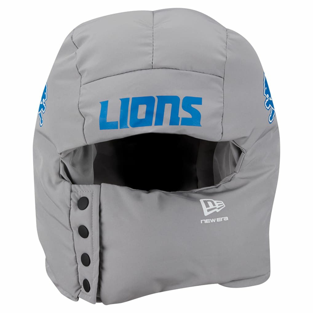 Detroit Lions New Era Puffer Balaclava - Gray