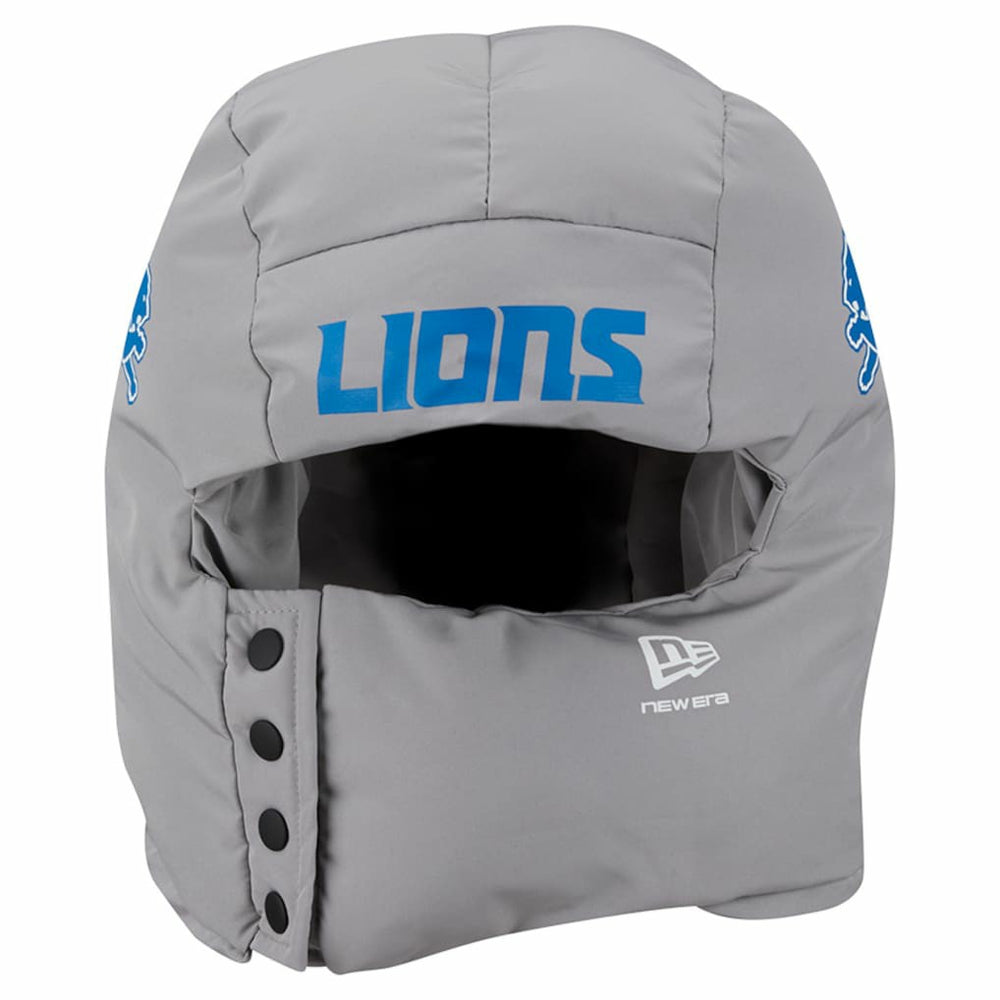 Detroit Lions New Era Puffer Balaclava - Gray
