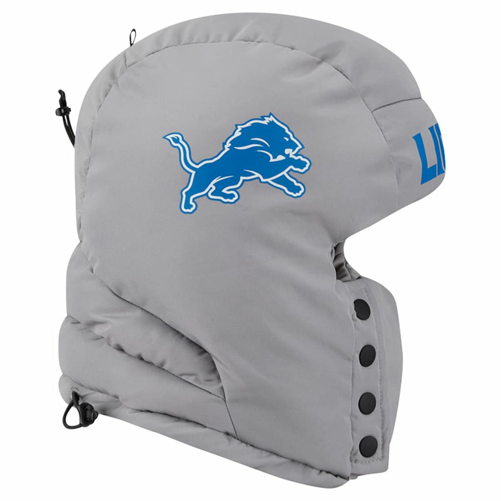 Detroit Lions New Era Puffer Balaclava - Gray