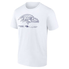 Lamar Jackson Baltimore Ravens Tonal Name & Number T-Shirt - White T-shirts
