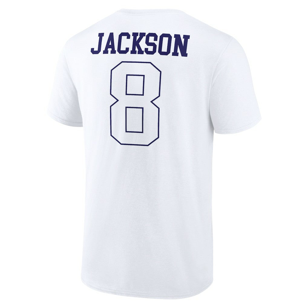 Lamar Jackson Baltimore Ravens Tonal Name & Number T-Shirt - White T-shirts